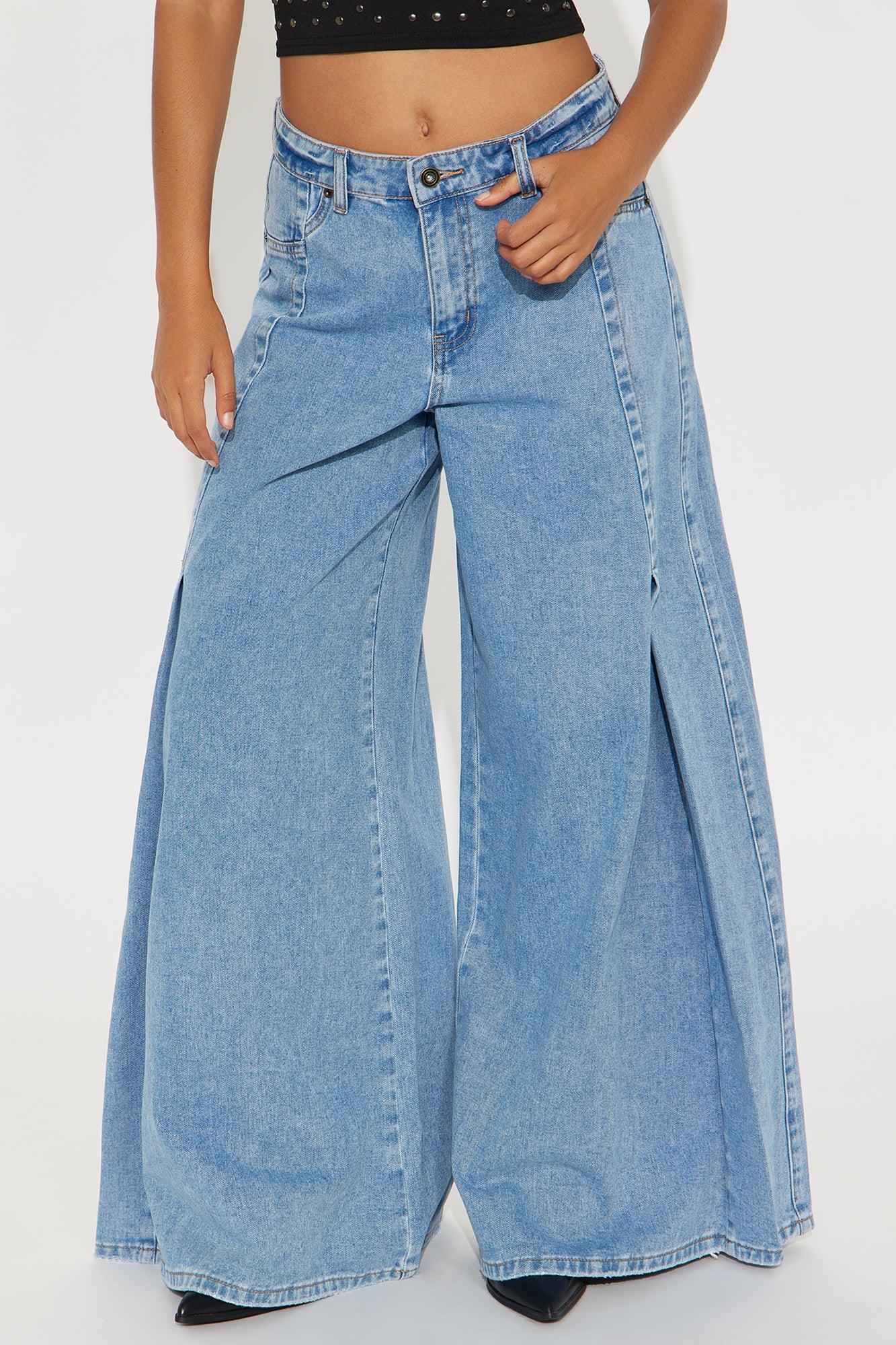 Eastside Wide Leg Denim Jeans - Light Wash Product Image