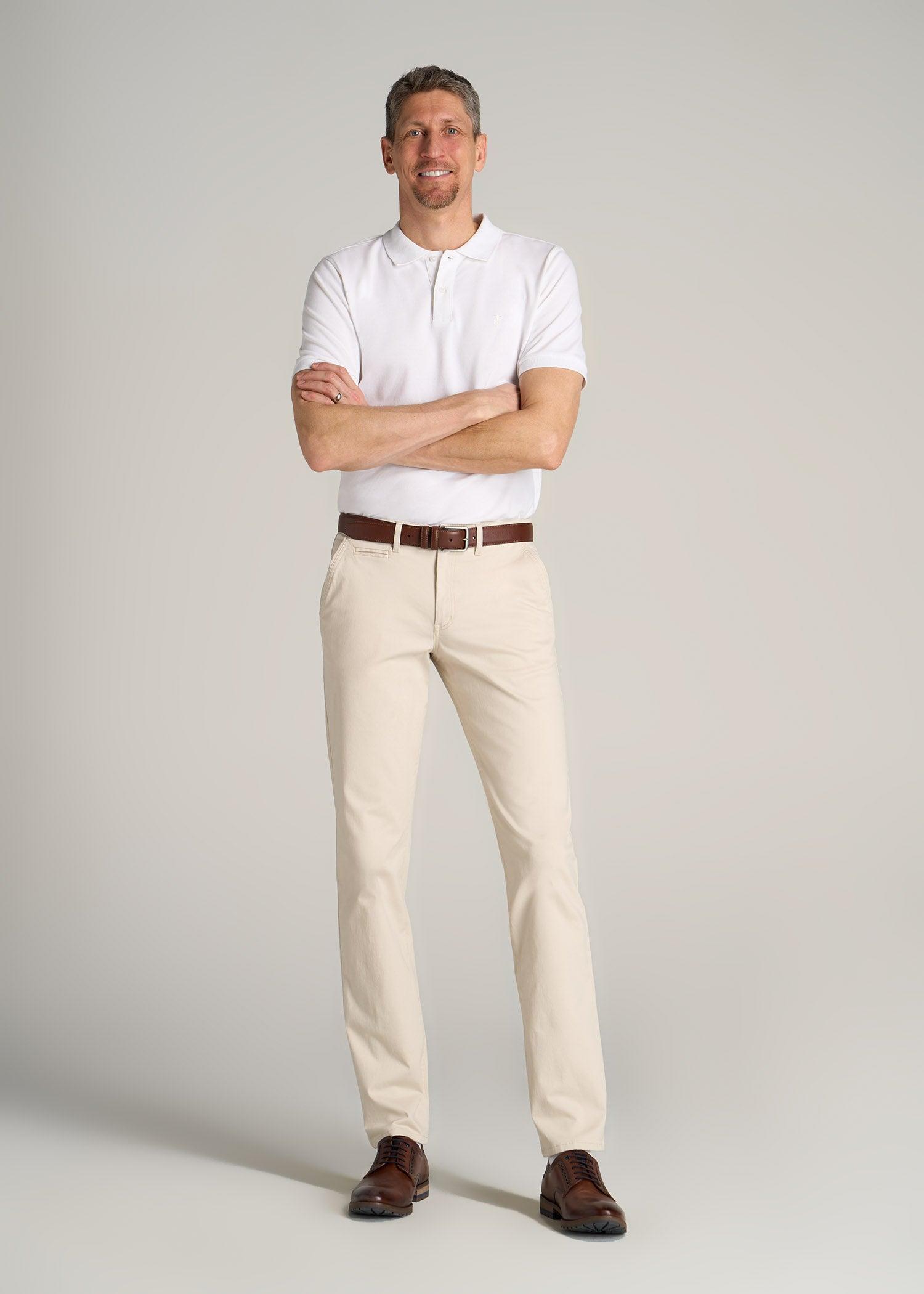 Carman TAPERED Chinos for Tall Men in Russet Brown Product Image