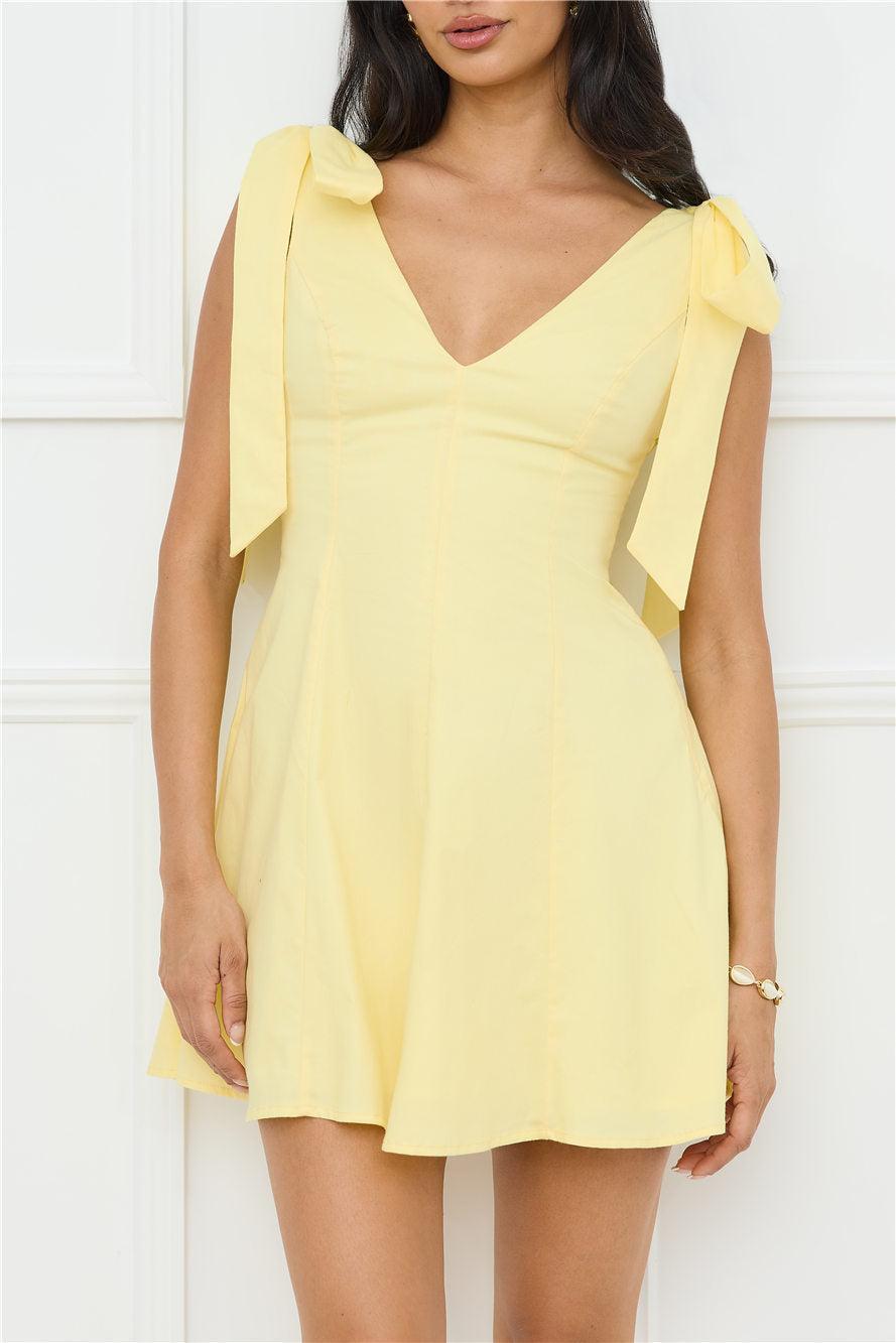 Pretty In Power Mini Dress Yellow Product Image