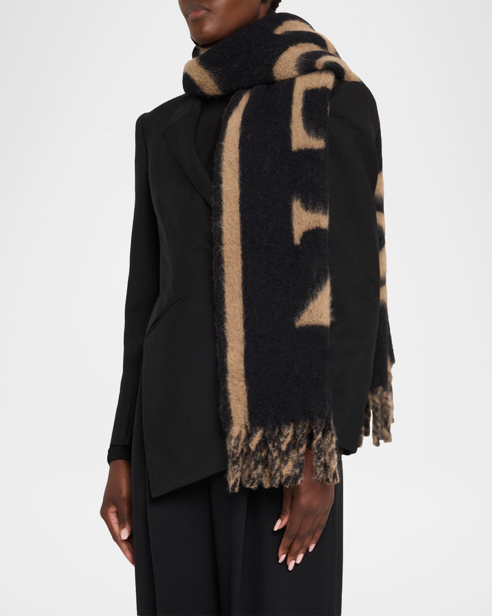 Wool-Blend Logo Jacquard Scarf Product Image