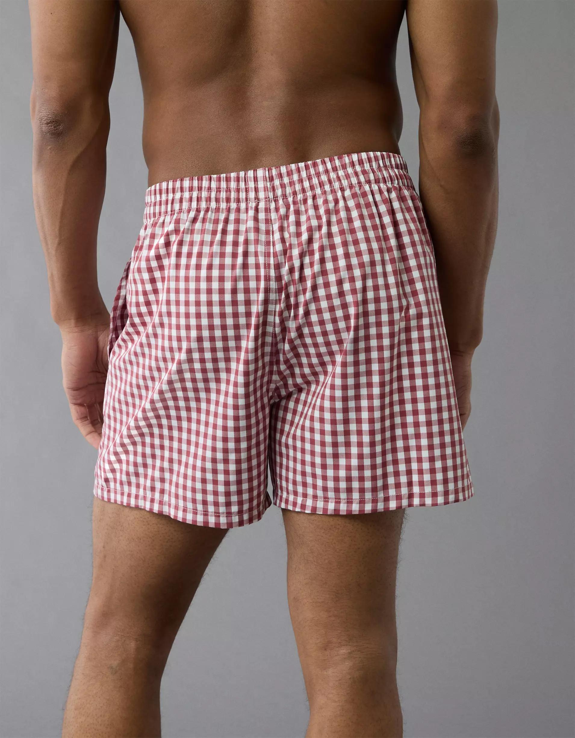 AEO Men's Plaid Poplin Pocket Boxer Short Product Image