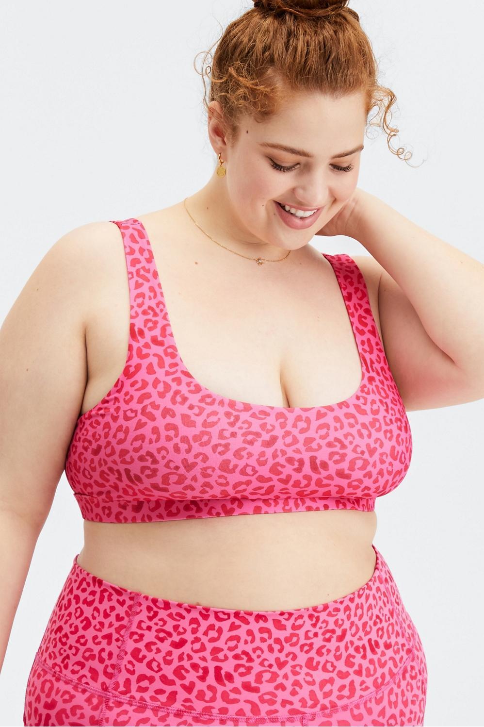 Fabletics Lola Low Impact Sports Bra Womens Leopard Kiss plus Size 1X Product Image