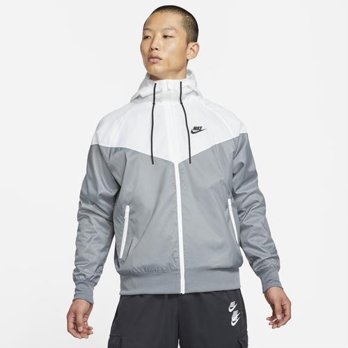 Nike Mens Sportswear Windrunner Woven Hooded Jacket in Smoke Grey/White/Smoke Grey Product Image