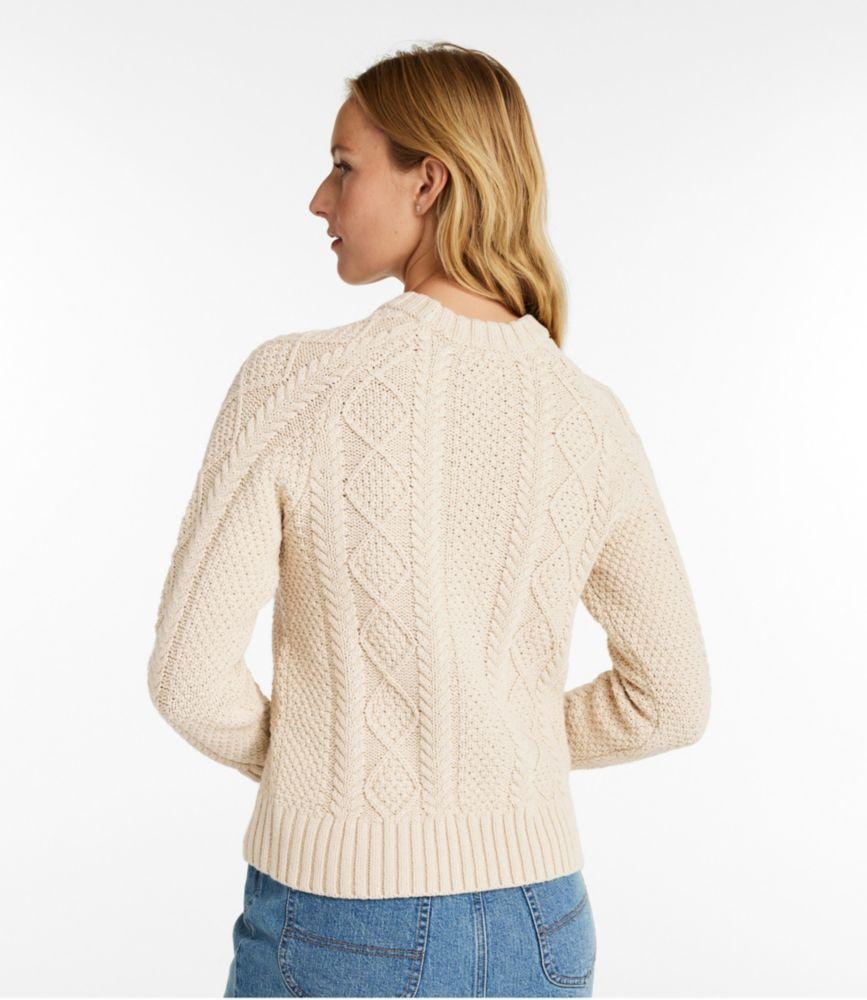 Women's Signature Cotton Fisherman Sweater, Crewneck Product Image