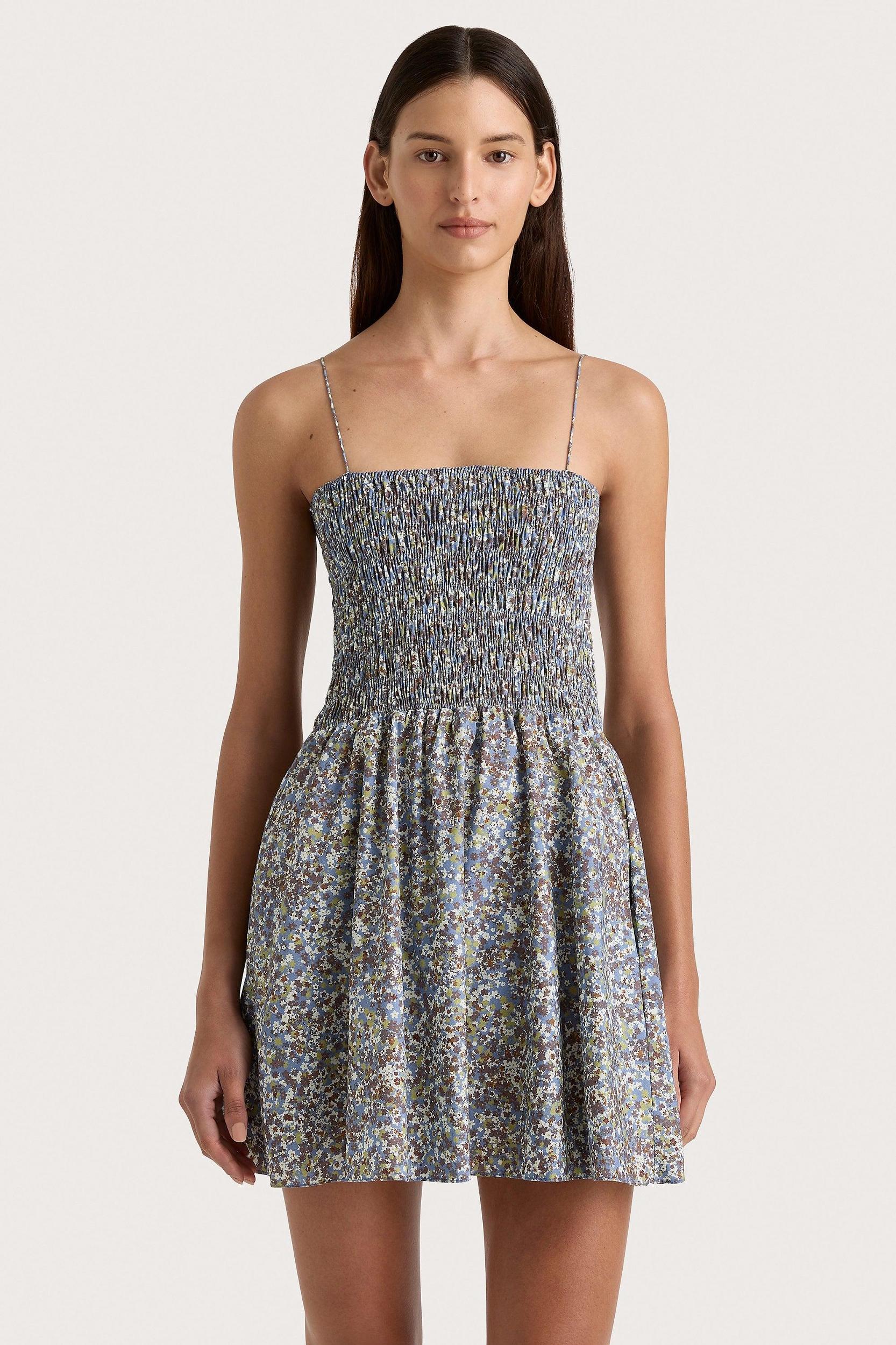 Josa Mini Dress Meander Blue Product Image
