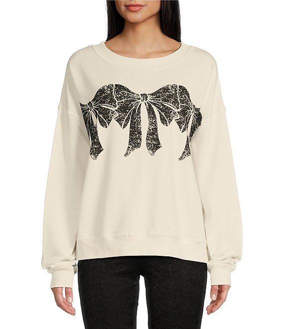 C&V Chelsea & Violet Bow Graphic Sweatshirt Product Image