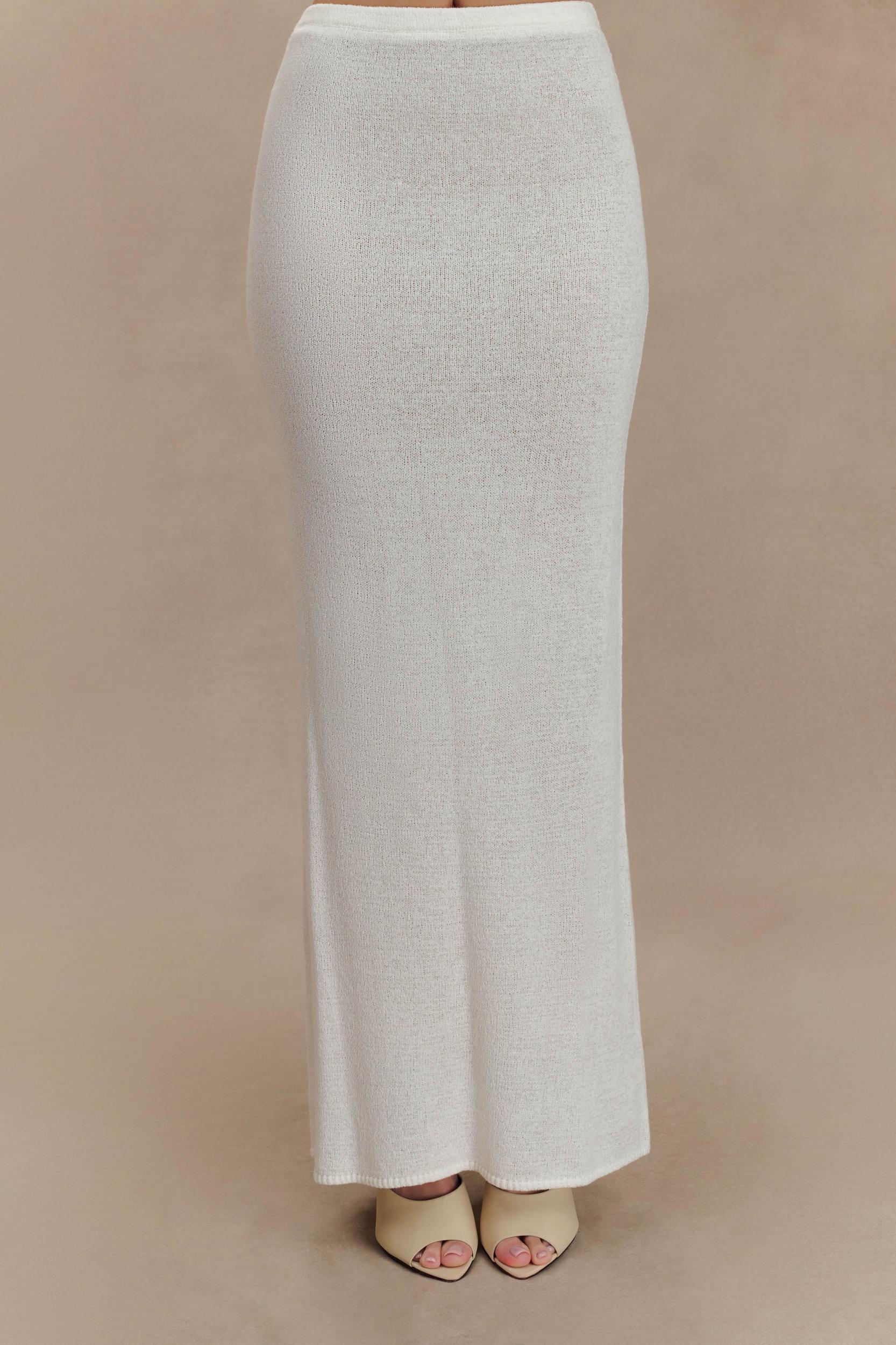 Phoebe Knit Maxi Skirt - Ivory Product Image