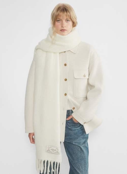 wool twist fringe scarf Product Image