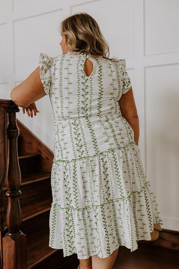 Ivy Lane Embroidered Midi Dress Curves Product Image