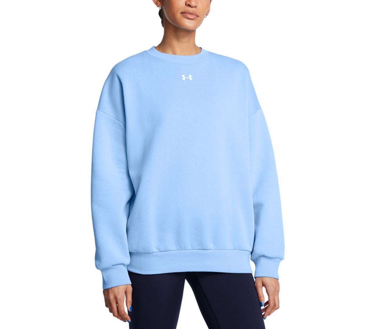 Womens UA Rival Fleece Oversized Crew Product Image