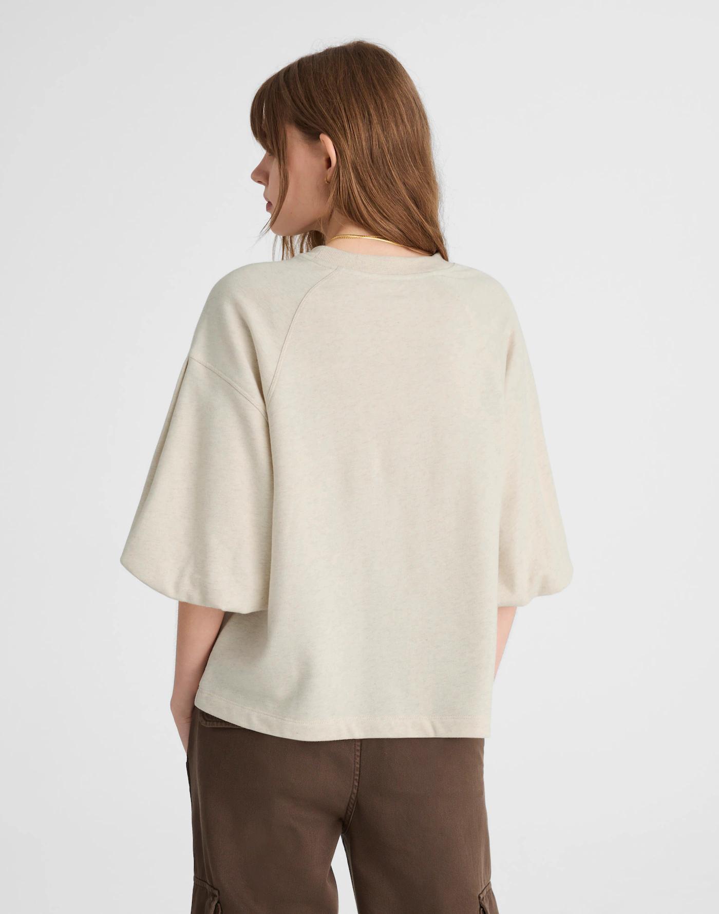Puff-Sleeve Sweatshirt Tee Product Image