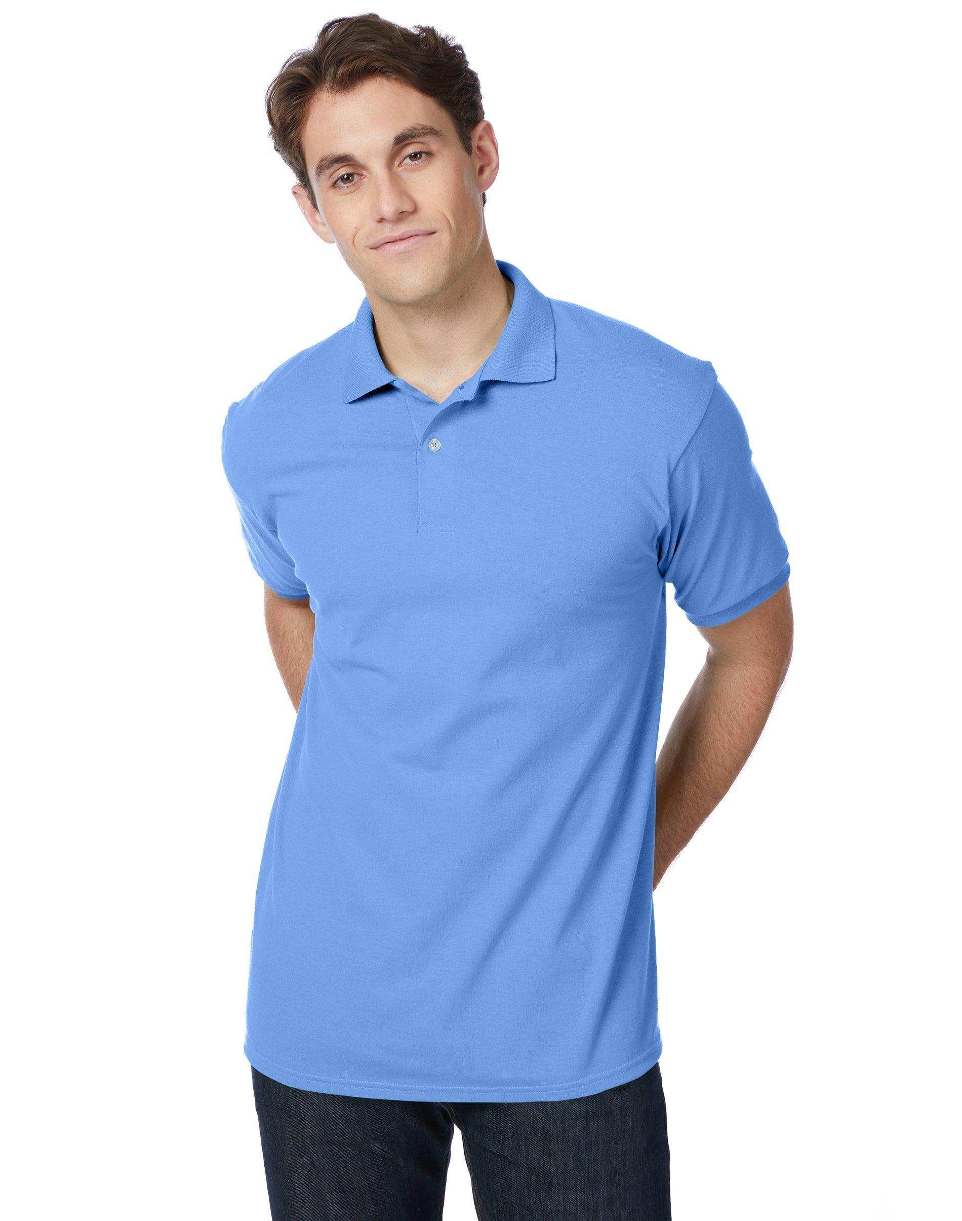 Hanes EcoSmart Mens Polo Shirt (Big & Tall Sizes Available) Black 3XL Product Image