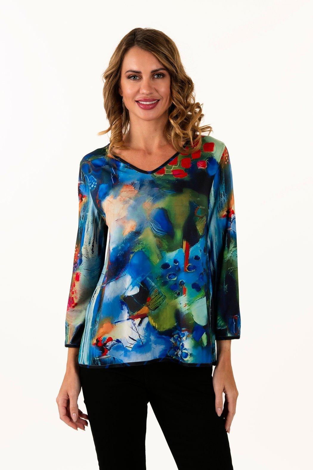 Blue Abstract Top Product Image