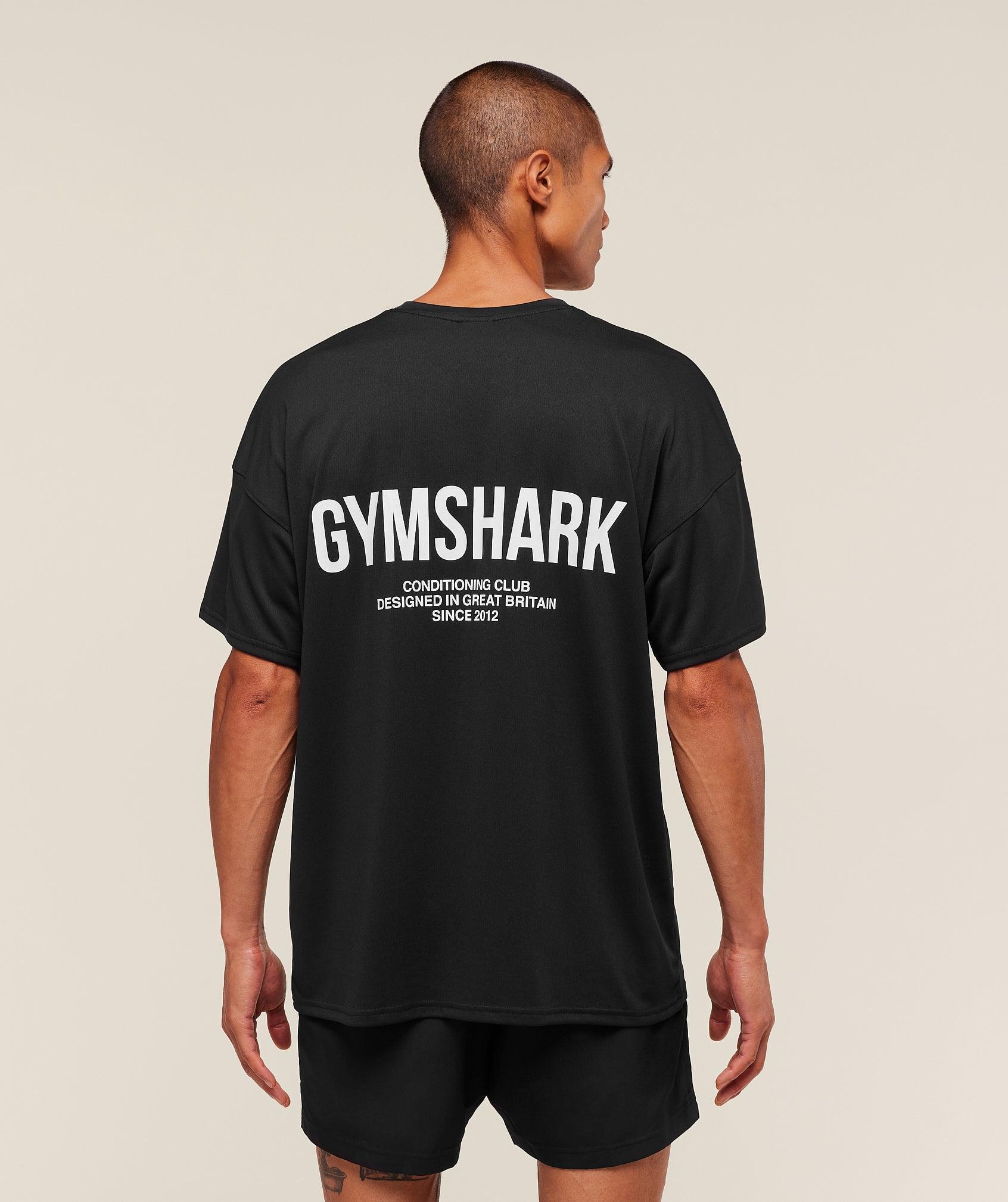 Gymshark Conditioning Club Oversized T-Shirt - Black Male Product Image