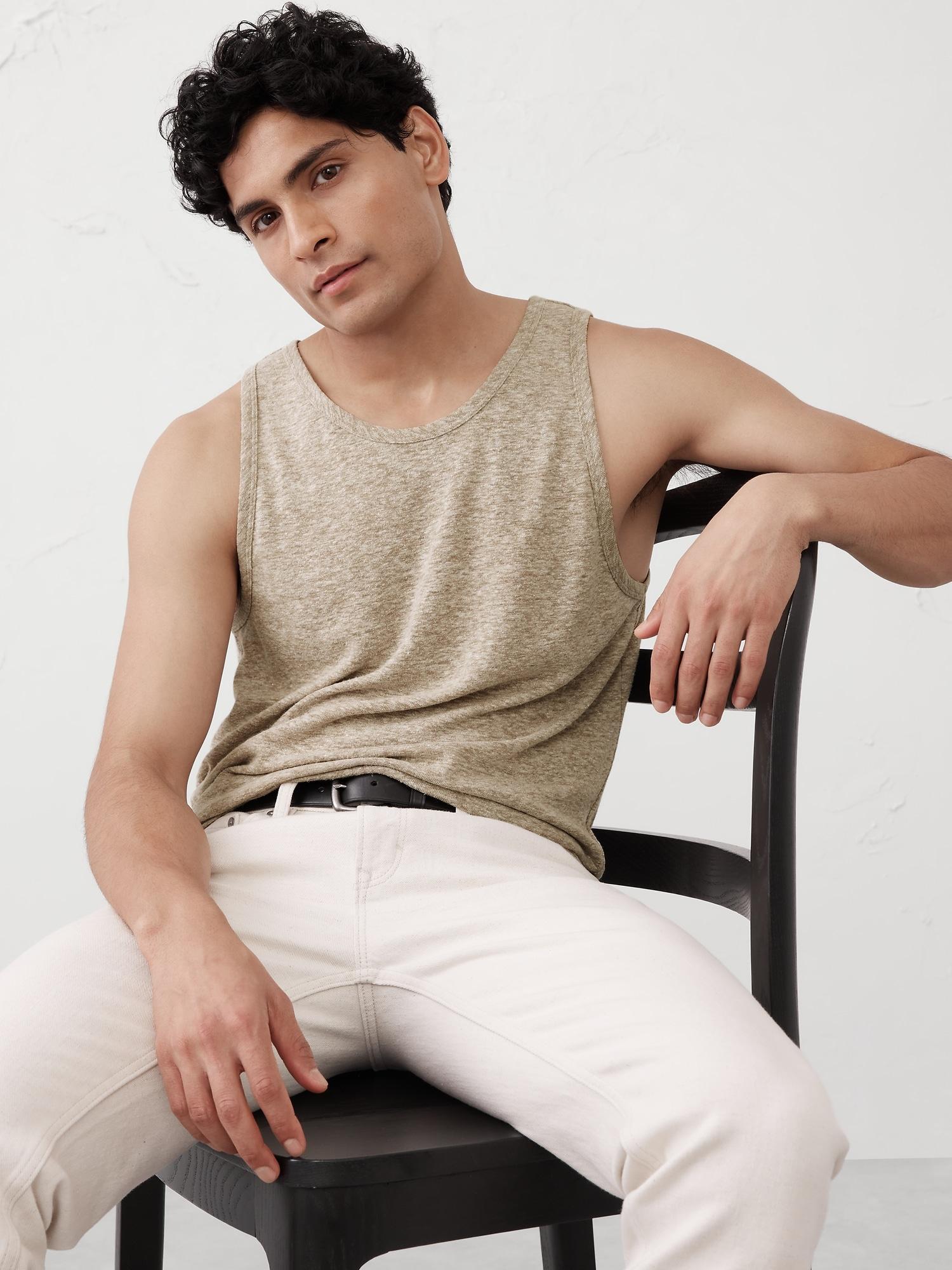 Linen-Blend Tank Product Image