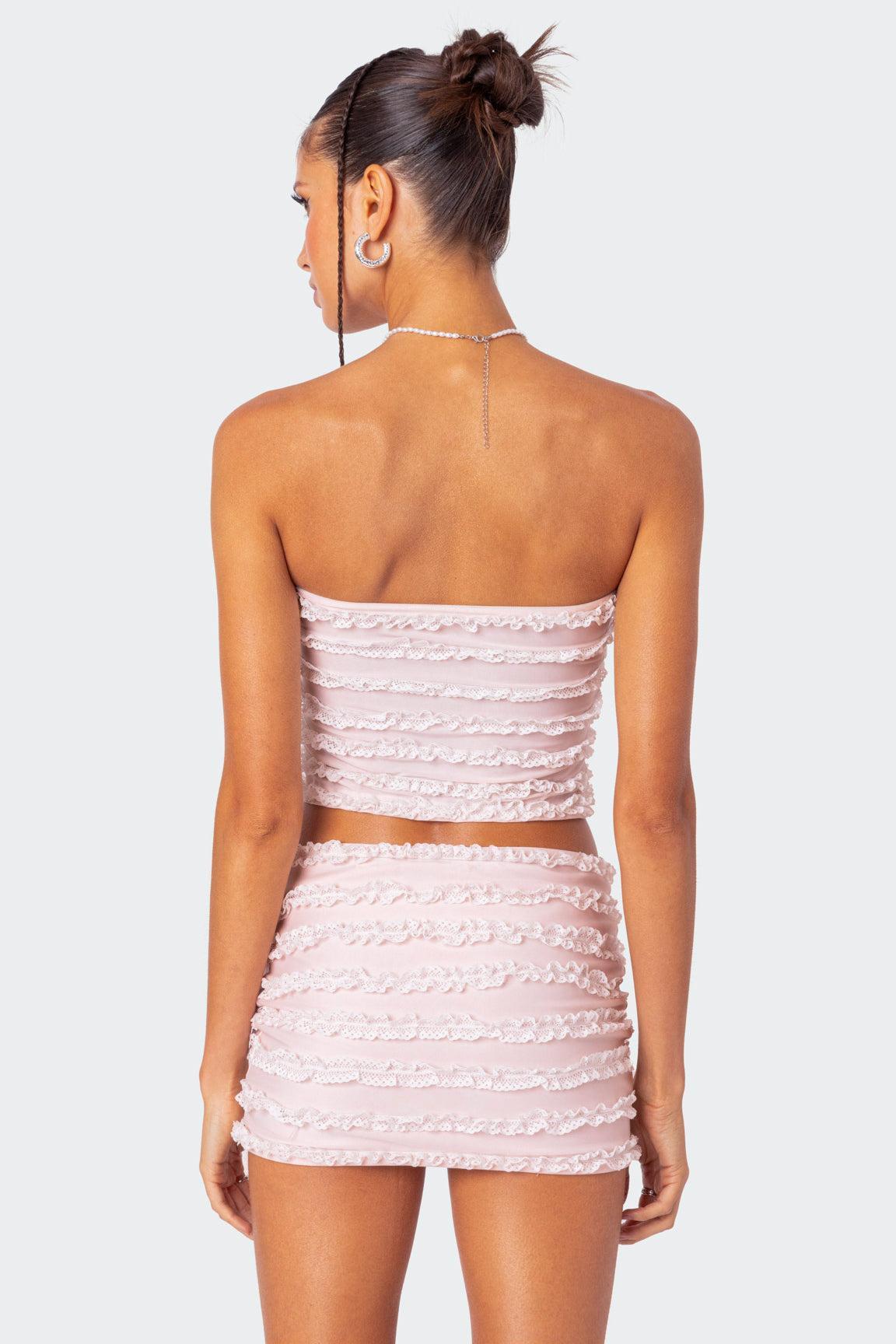 Izzy Ruffled Mini Skirt Product Image