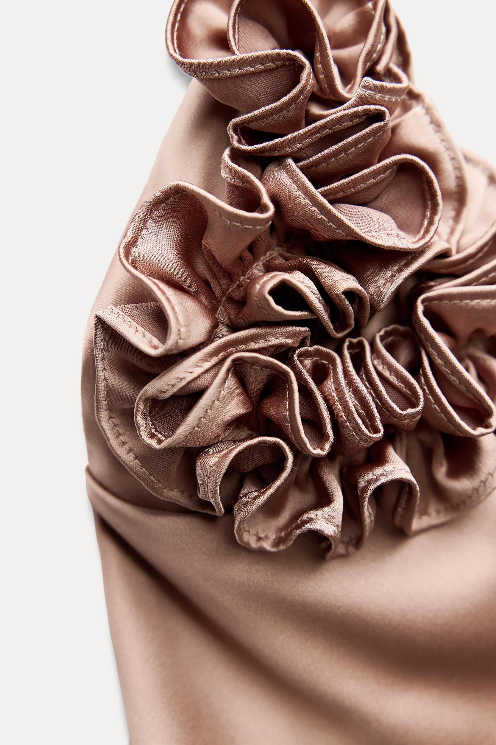RUFFLED SATIN EFFECT TOP Product Image