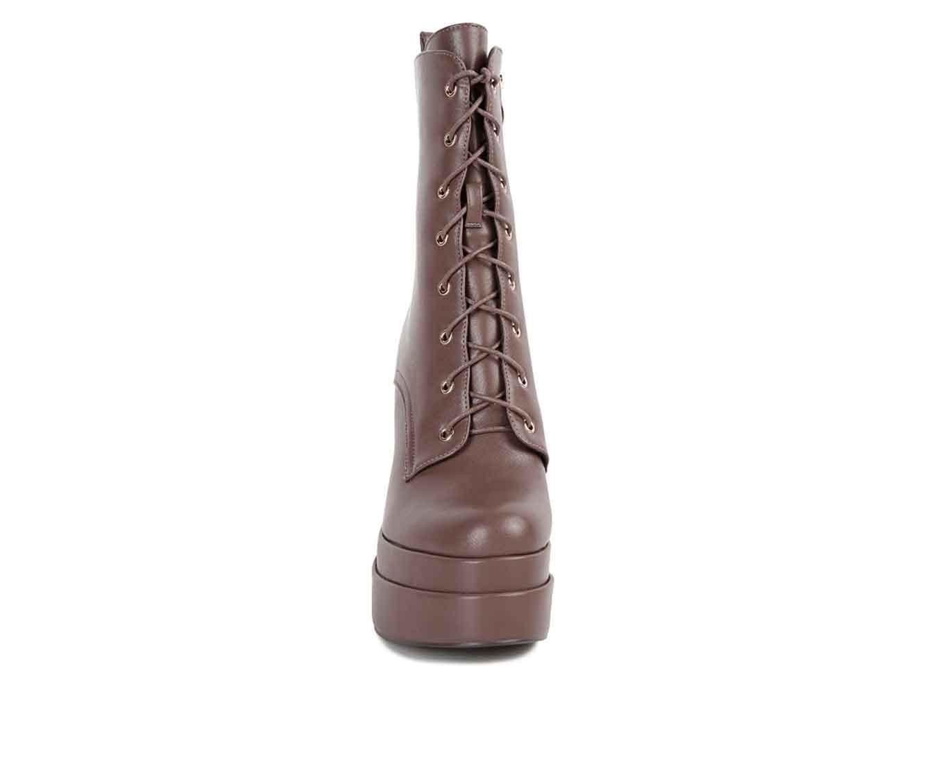 Women's London Rag Meows Lace Up Platform Heeled Boots Product Image