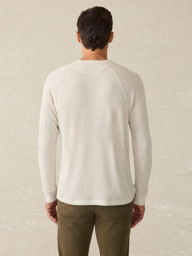 Long-Sleeve Cloud Waffle Crew - Ivory Heather Product Image