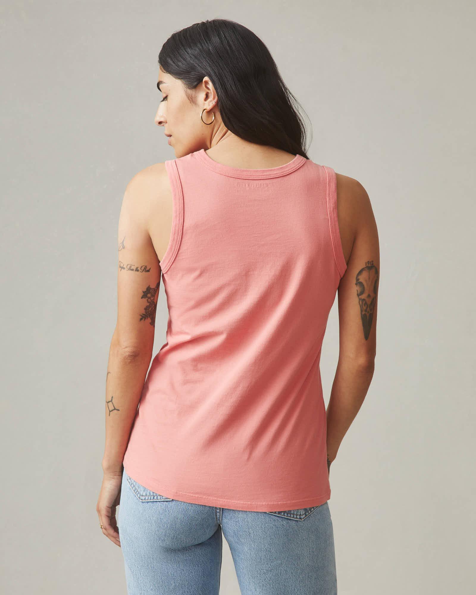 Women's Classic Cotton Muscle Tank - Pink Mauve Female Product Image