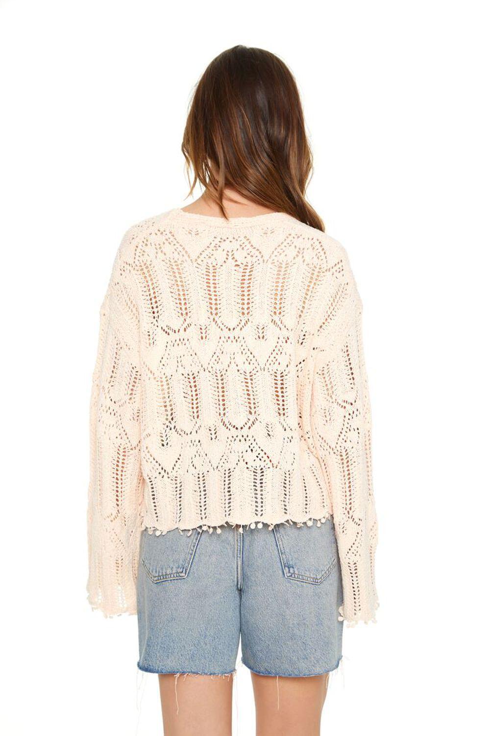 Open-Knit Bell-Sleeve Sweater | Forever 21 Product Image