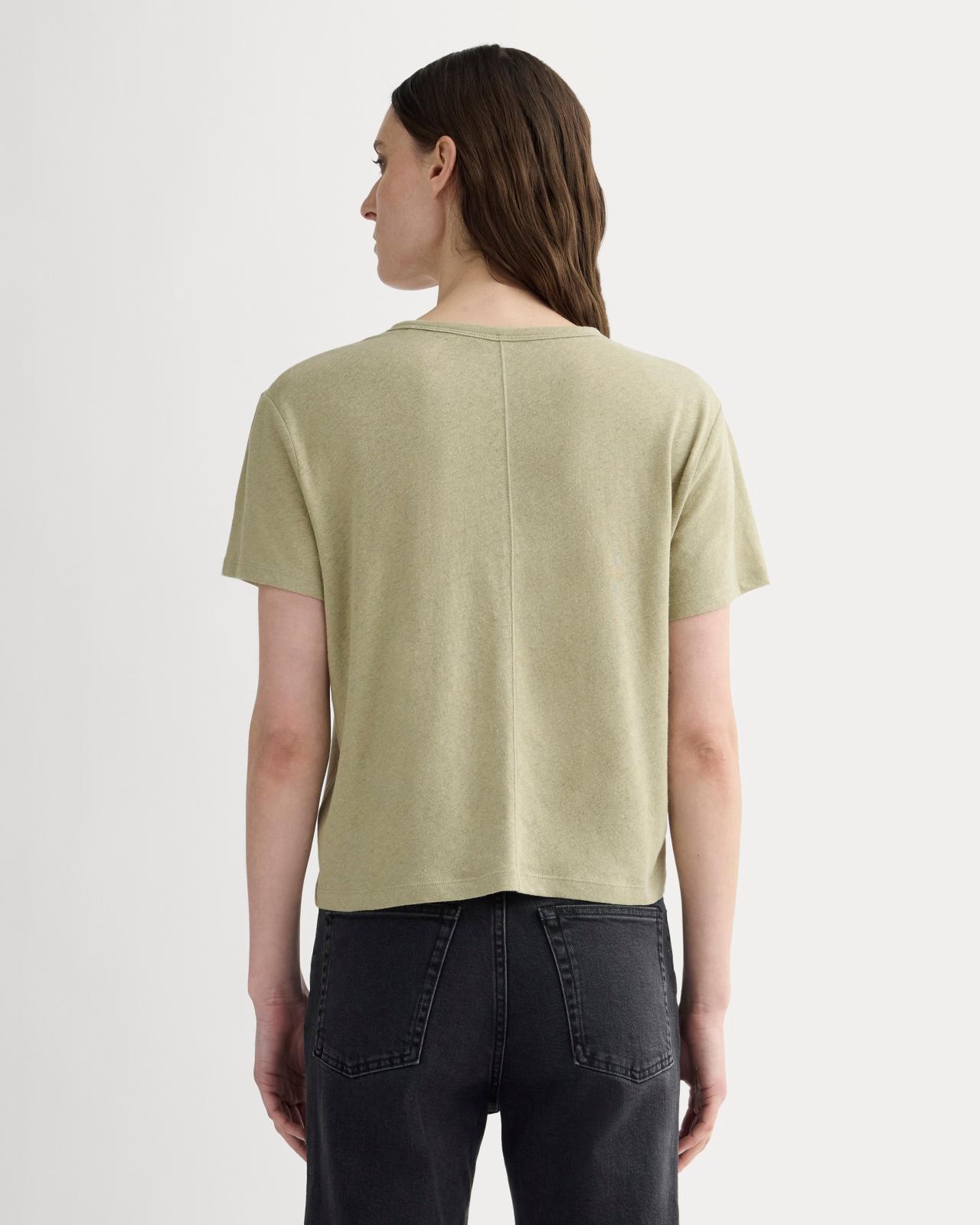 The Box-Cut Tee in Cotton Linen Product Image