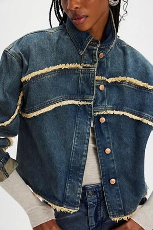 Oval Square River Denim Jacket Product Image