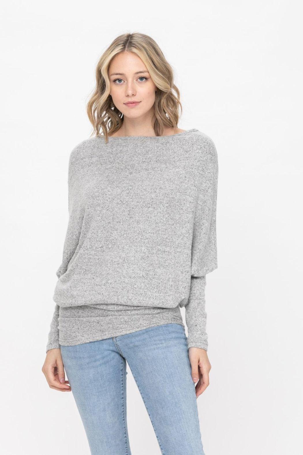 Casual Pullover Dolman Batwing Sweater Product Image