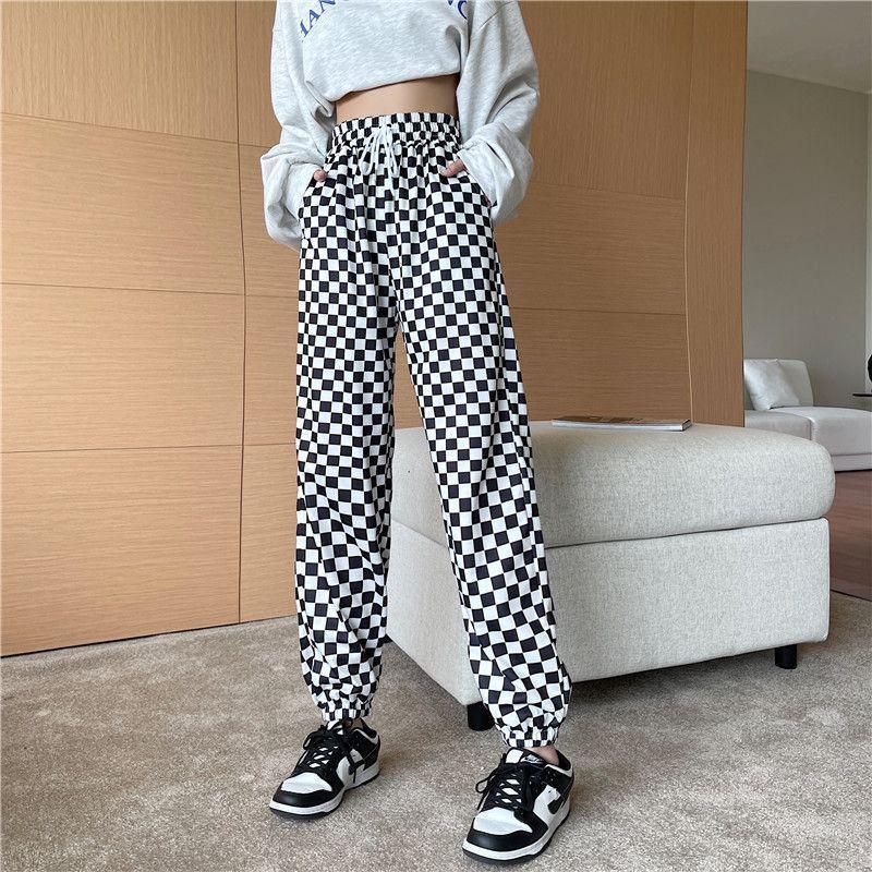 Checker Print Sweatpants Product Image