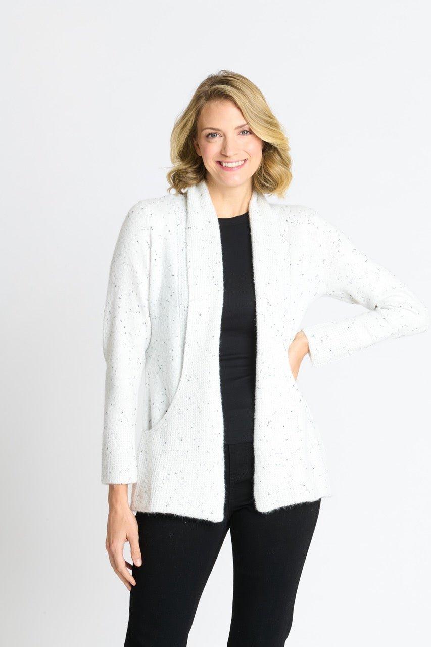 Flecked J-Pocket Cardigan Sweater Product Image