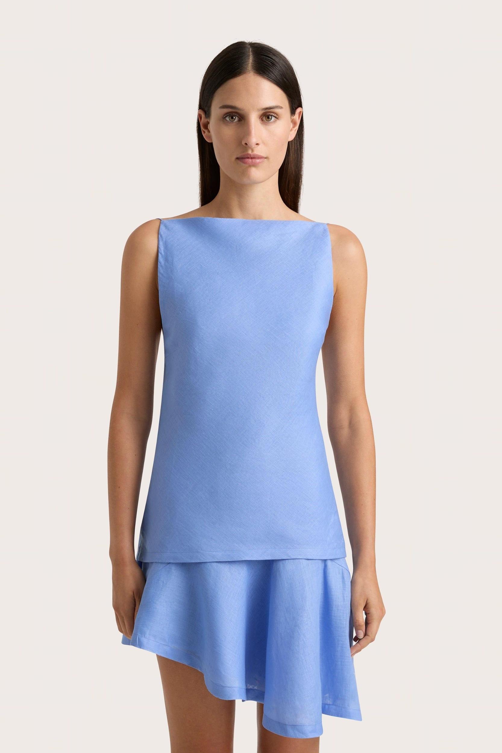 Antibes Mini Skirt Mid Blue - Final Sale Product Image