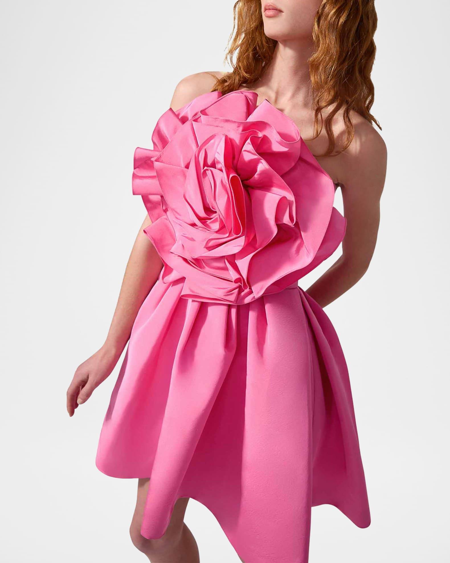 Flower Strapless Mini Dress Product Image