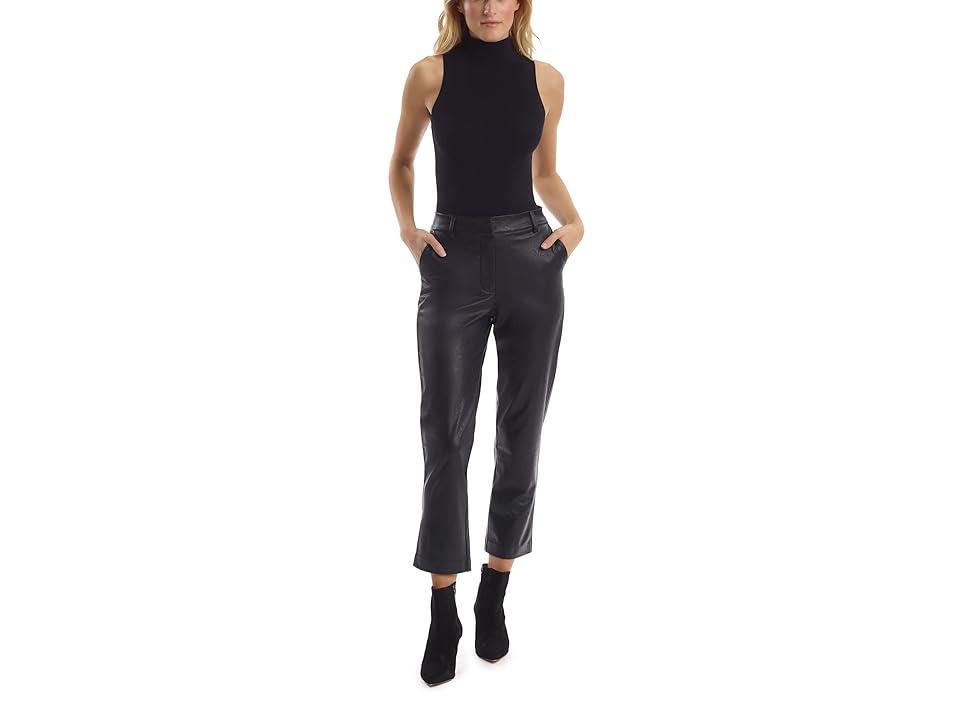 Womens Cropped Faux Leather Pants Product Image