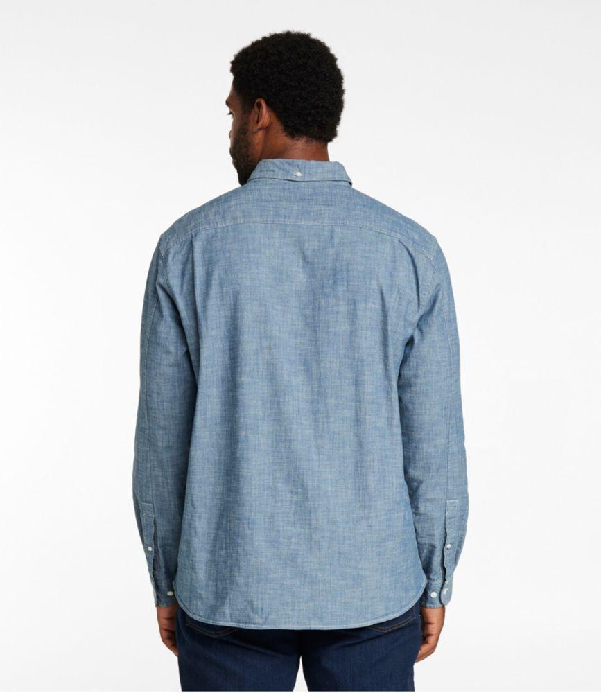 
                            Men's Comfort Stretch® Chambray Shirt, Long-Sleeve, Slightly Fitted Untucked Fit
                         Product Image