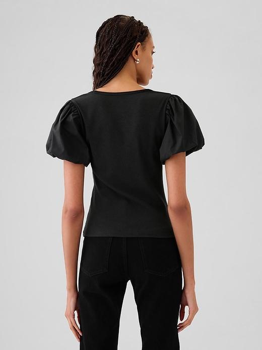 Modern Rib Puff-Sleeve Shirt Product Image