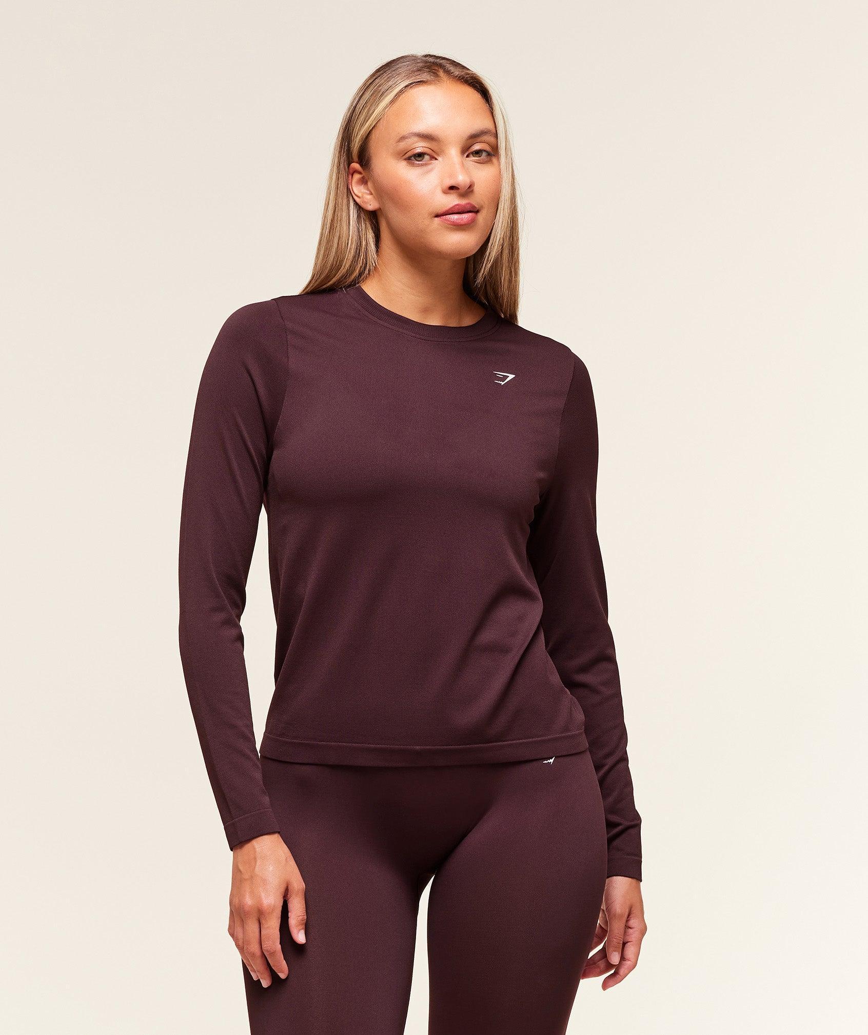 Gymshark Everyday Seamless Long Sleeve Top - Cherry Purple Female Product Image
