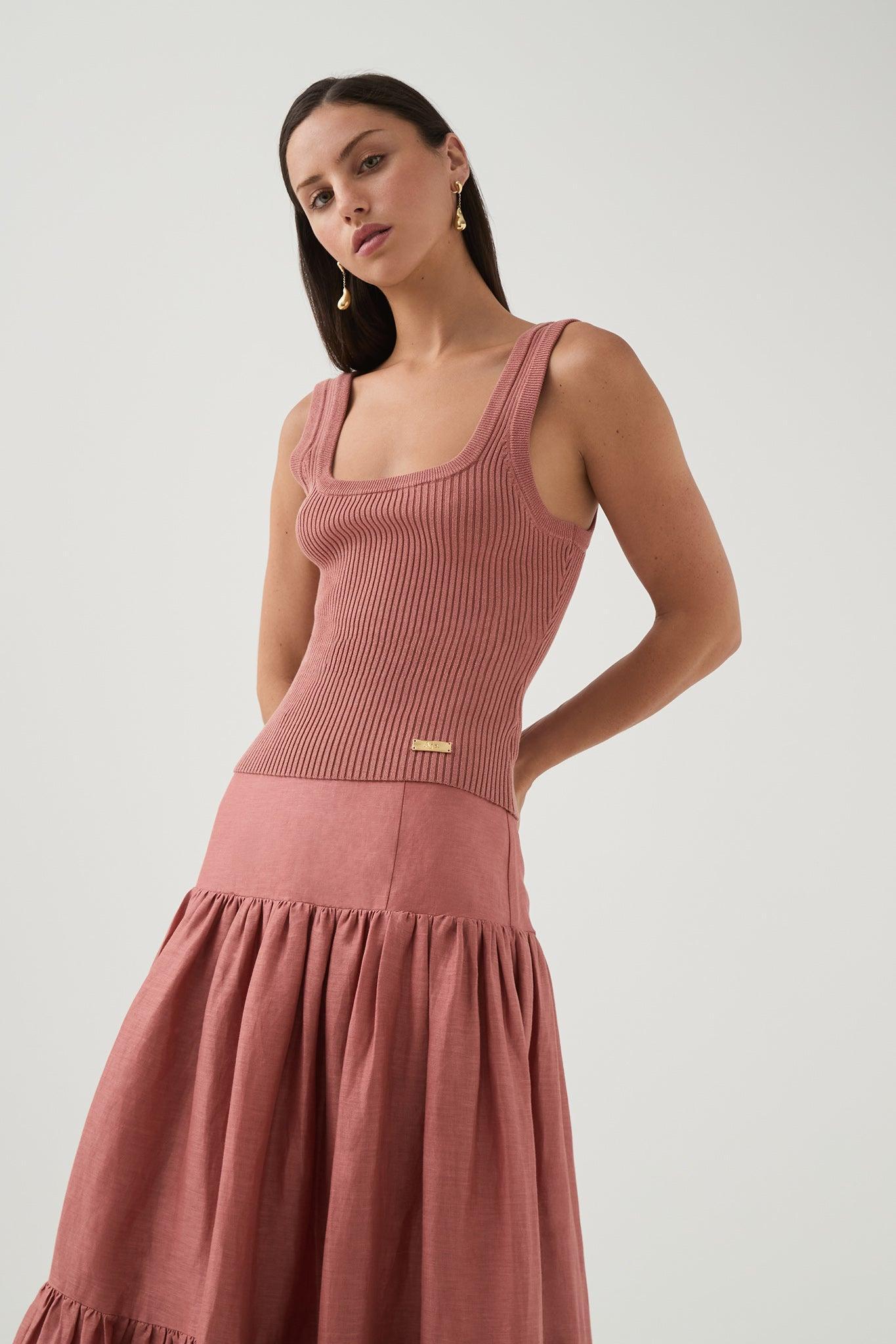 Bronte Scoop Neck Rib Tank Product Image