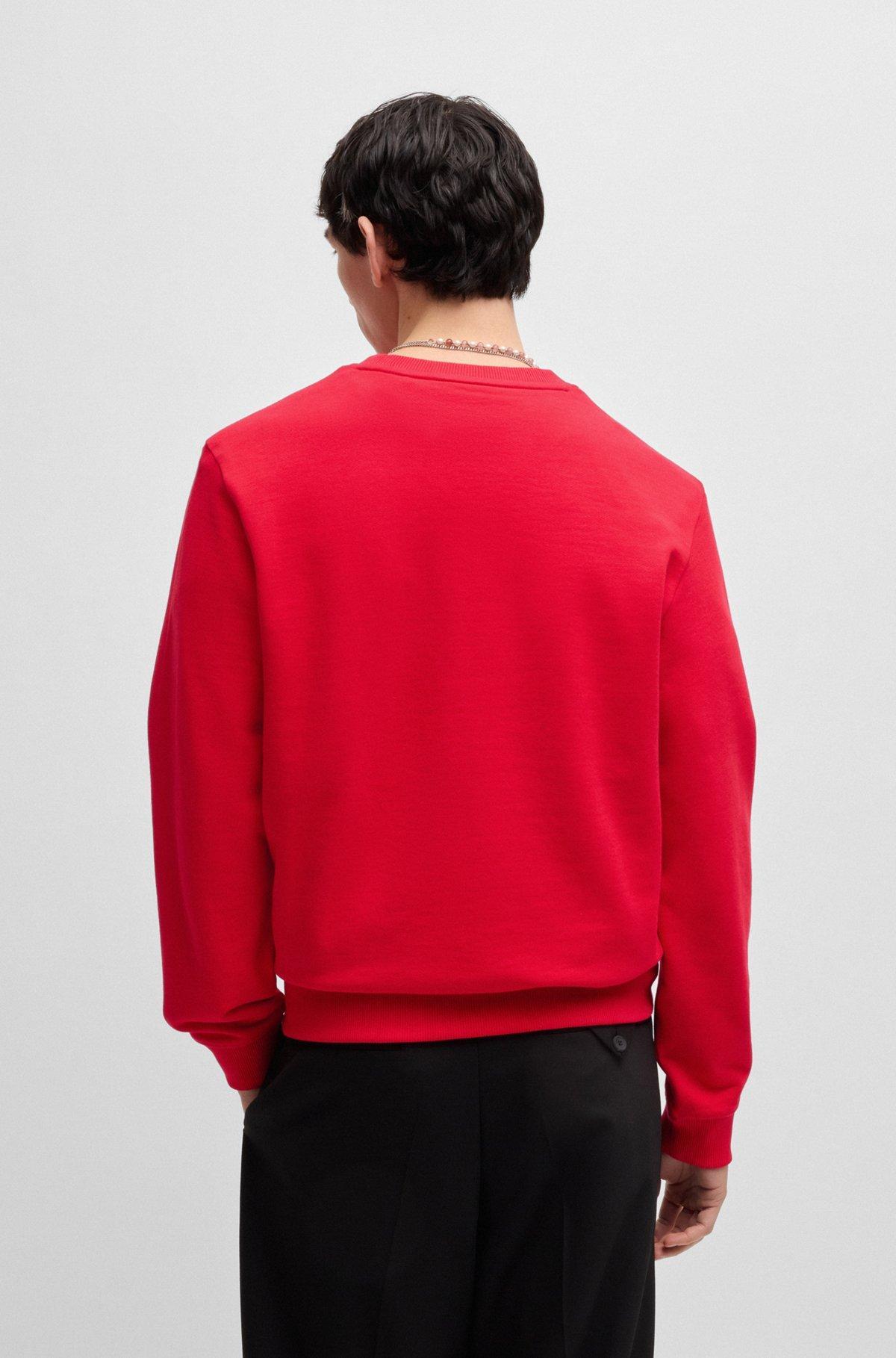 Relaxed-fit sweatshirt in cotton terry with sleeve logo Product Image