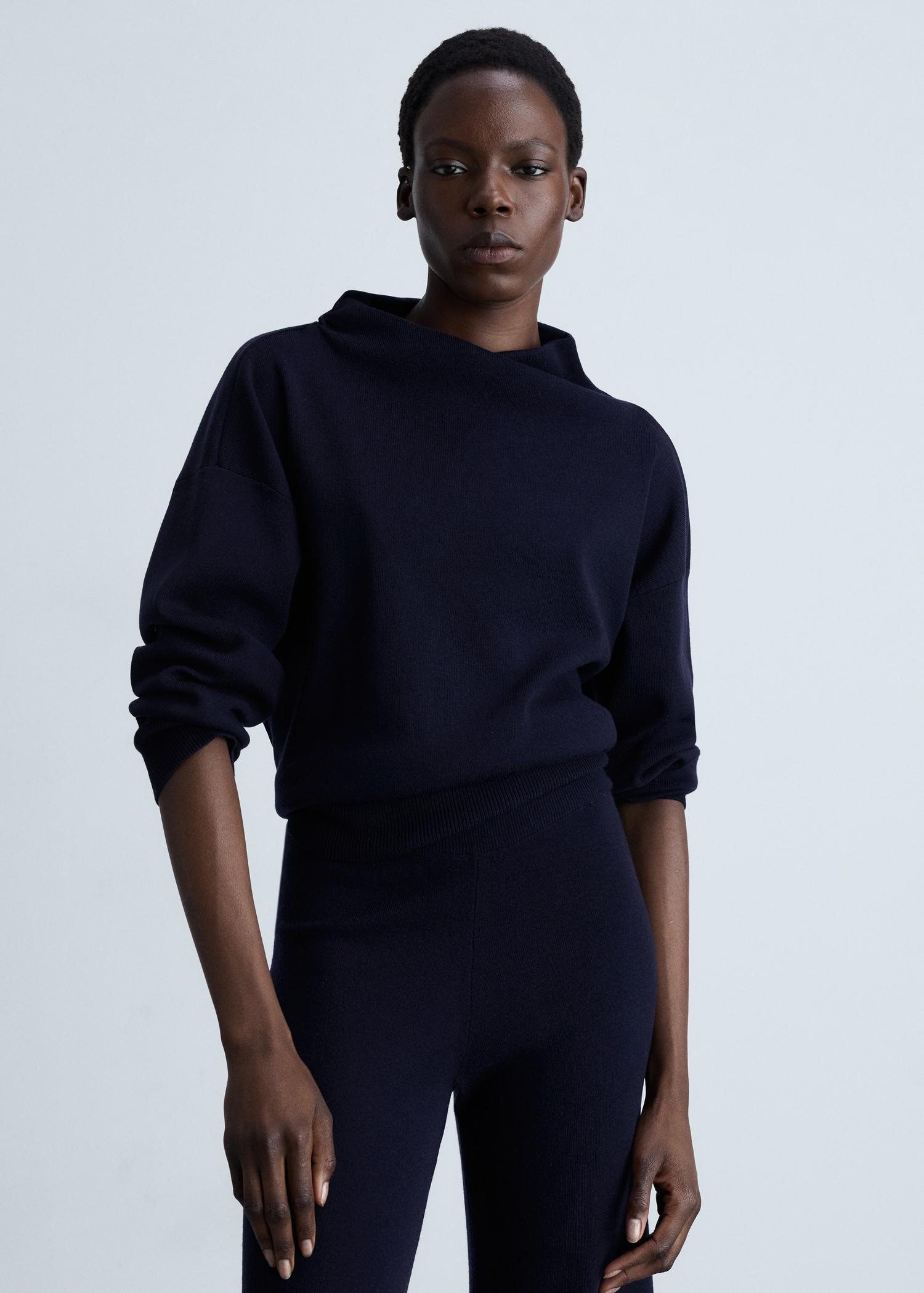 Straight knitted pants - Women | MANGO USA Product Image
