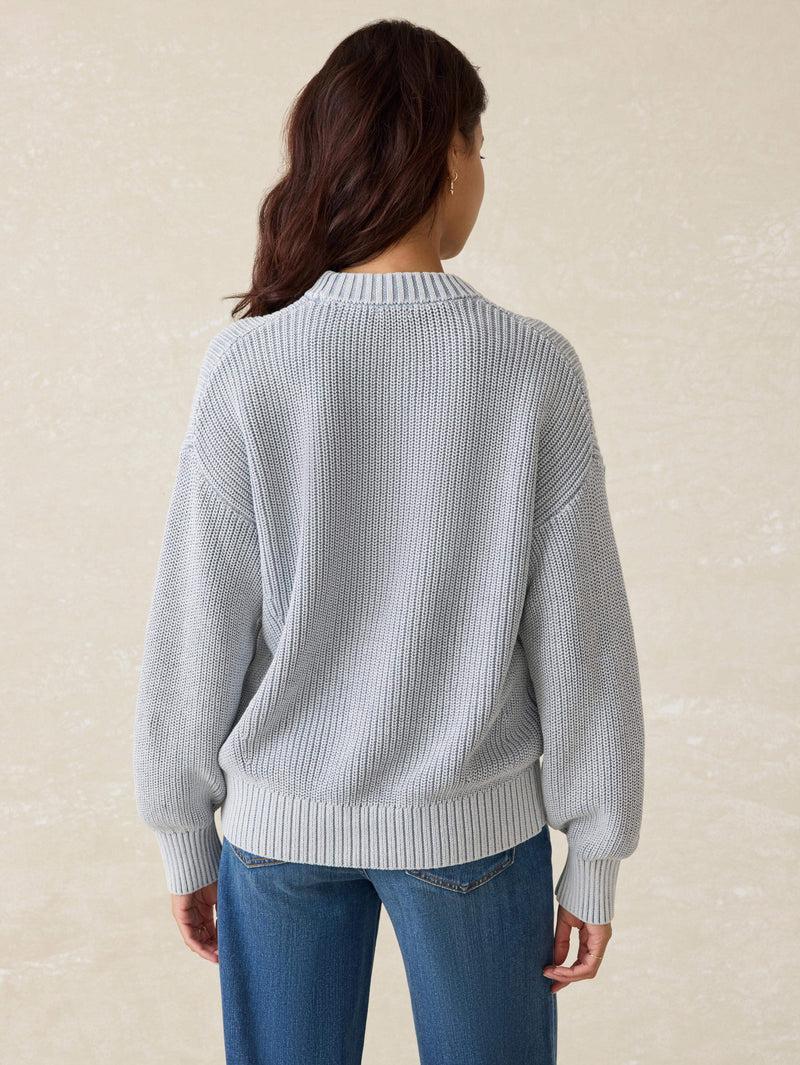 Sunwashed Cotton Fisherman Sweater - Tradewinds Product Image