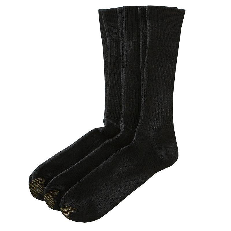 Men's GOLDTOE® 3-Pack Fluffies Crew Socks, Size: 6-12, Blue Product Image