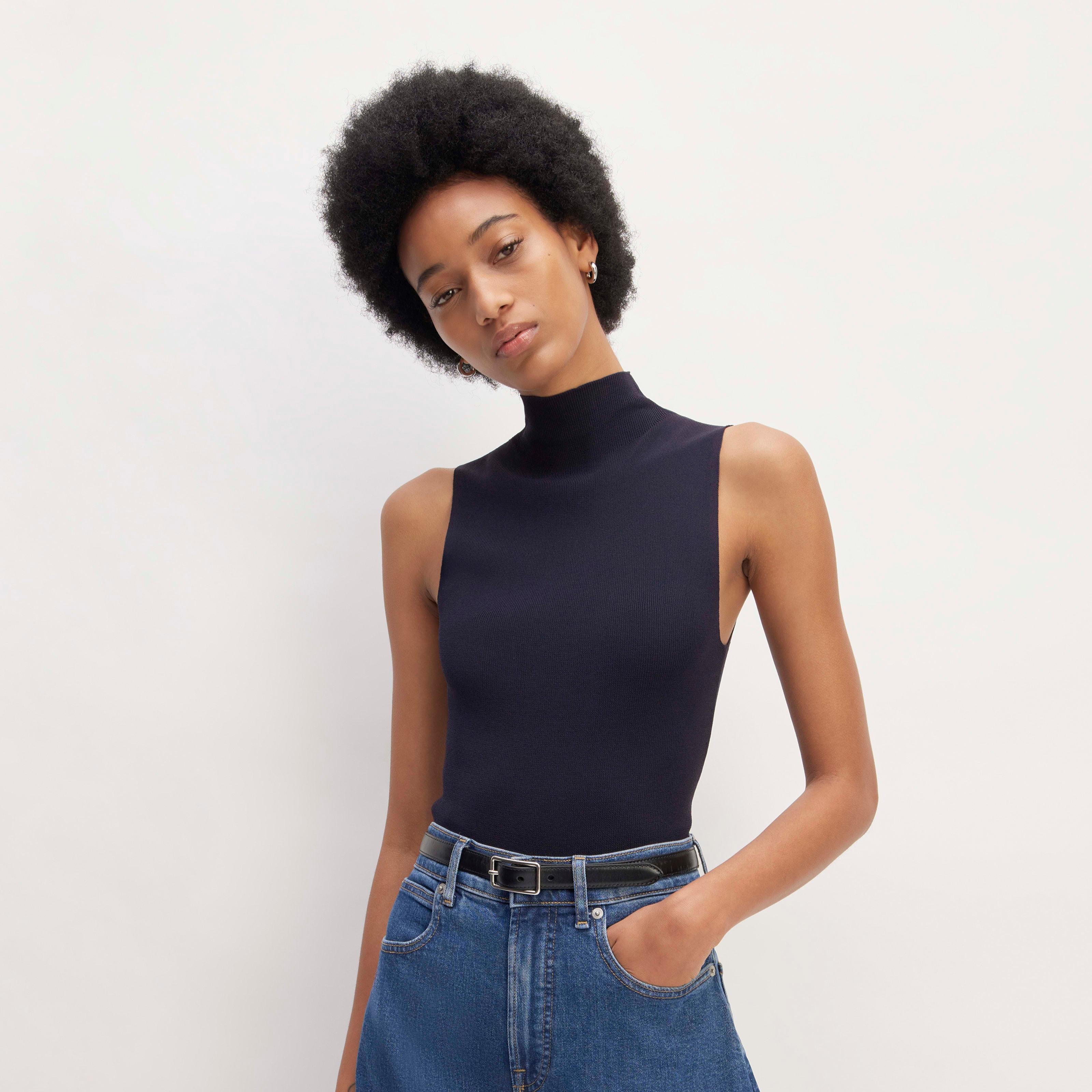 The Viscose Mock Neck Top Product Image