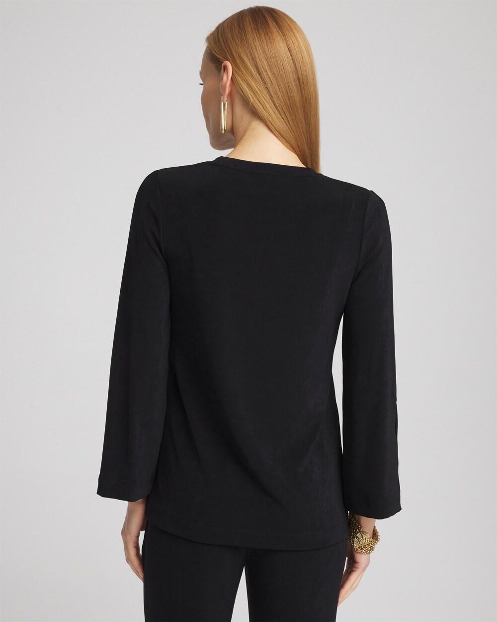 Travelers™ Button Bell Sleeve Top Product Image