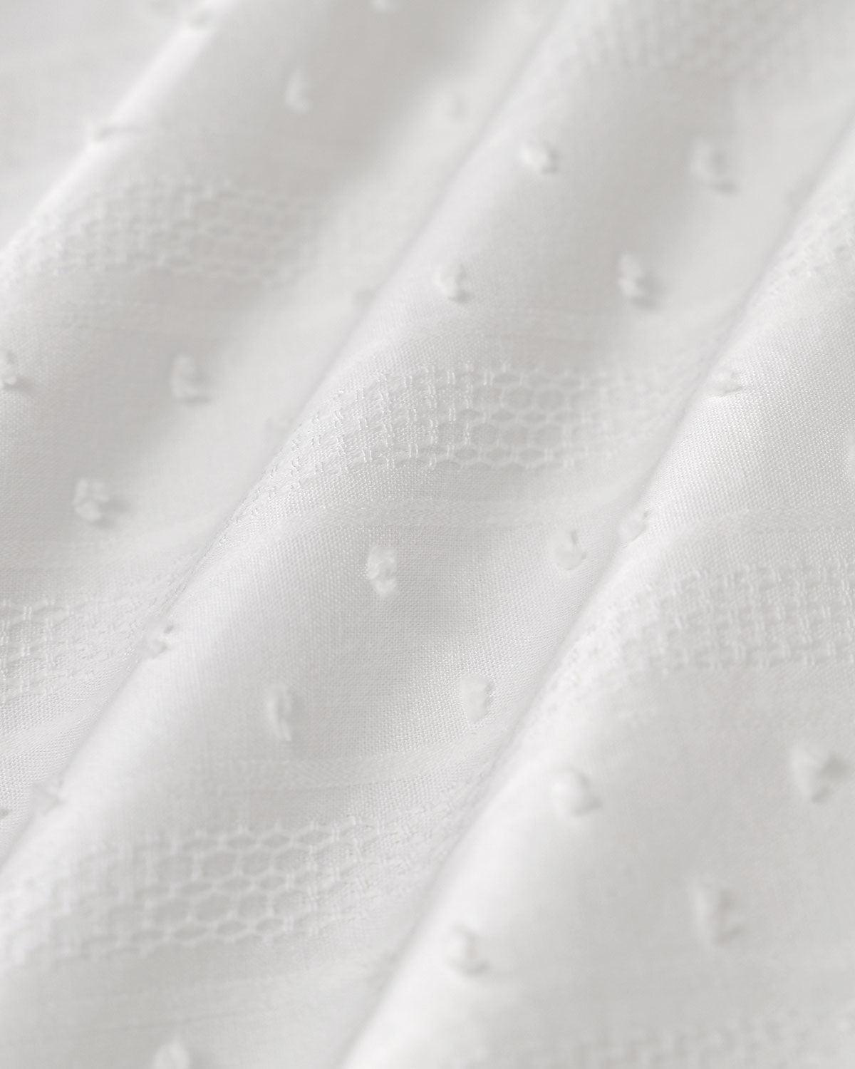 White Textured Square Neck Slip Midi Dress Product Image
