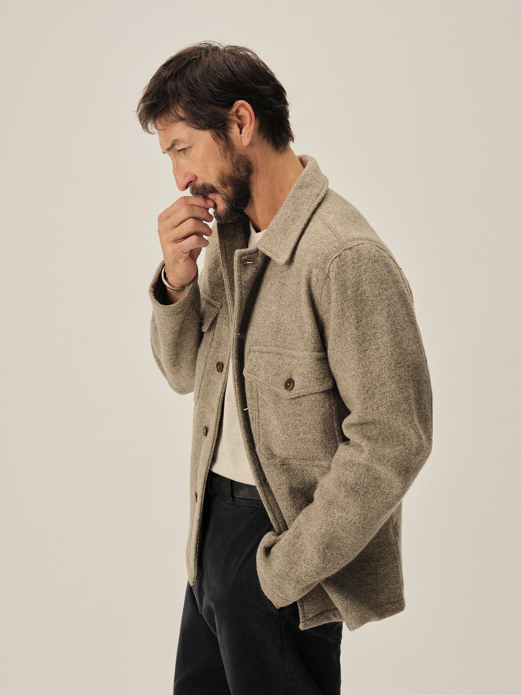 Heather Stone Felted Wool Field Shirt Product Image
