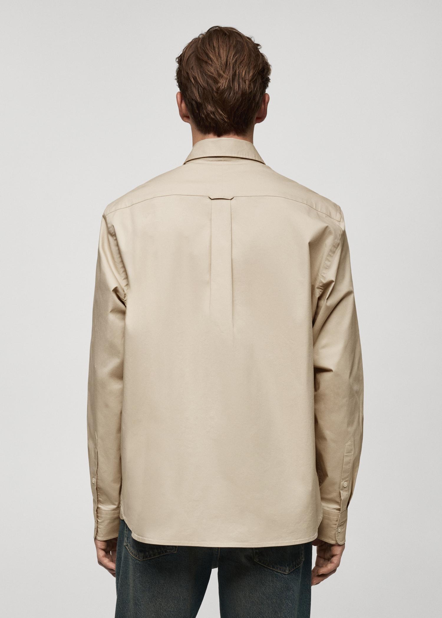 Regular fit cotton shirt - Men | MANGO USA Product Image