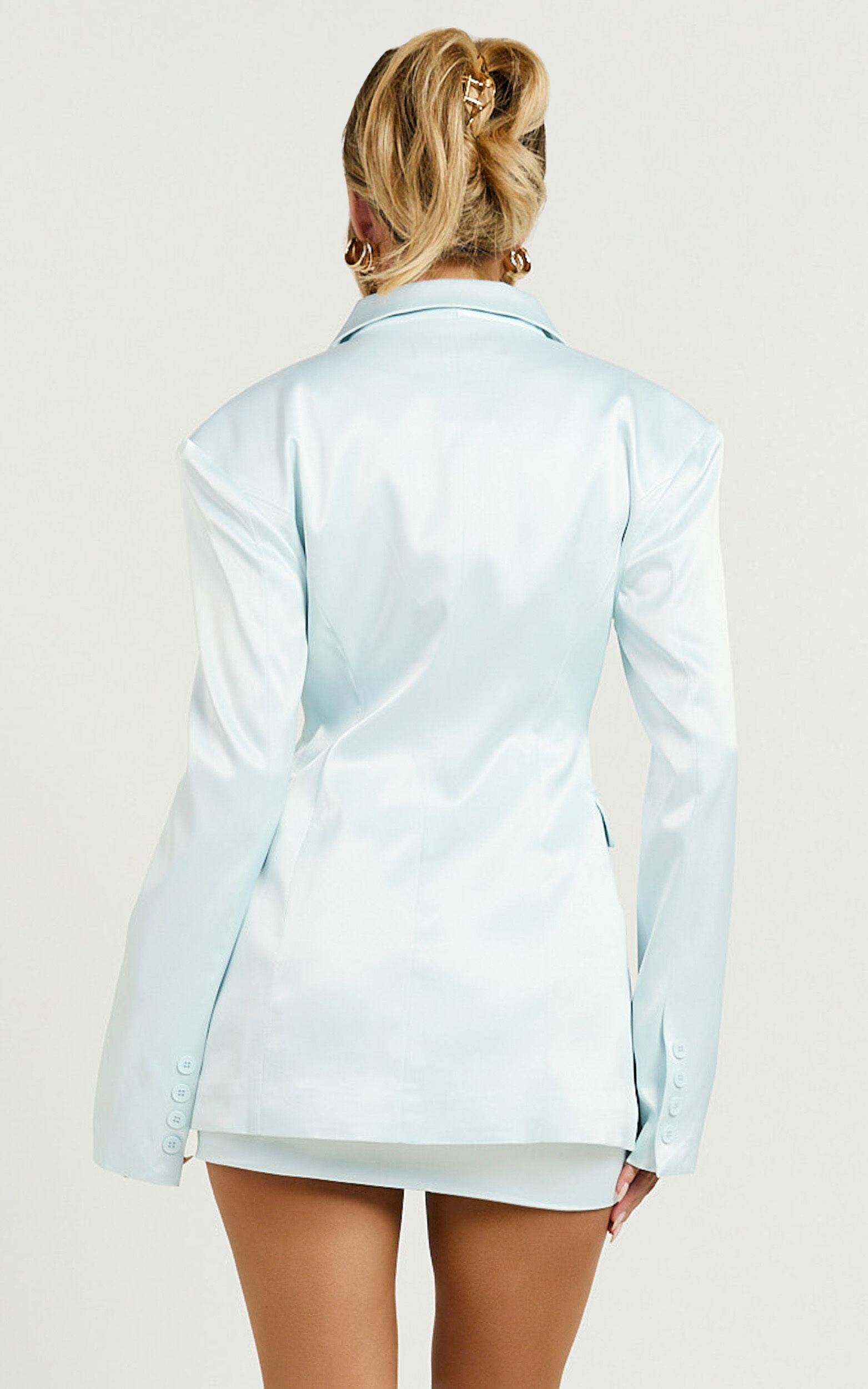 Lioness - Leo Cinched Blazer in Pale Blue Product Image