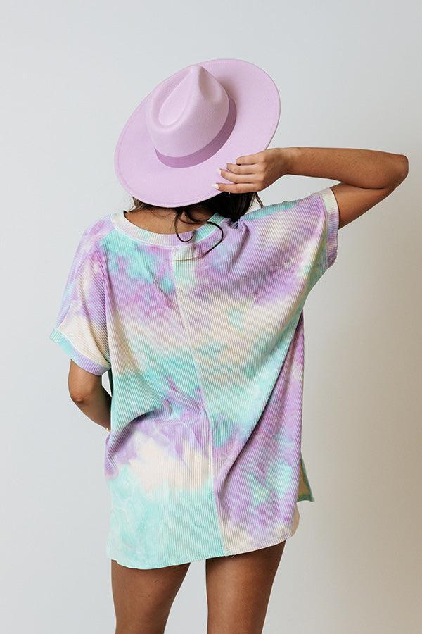 Weekend Hang Out Tie Dye Shift Tee In Lavender Product Image