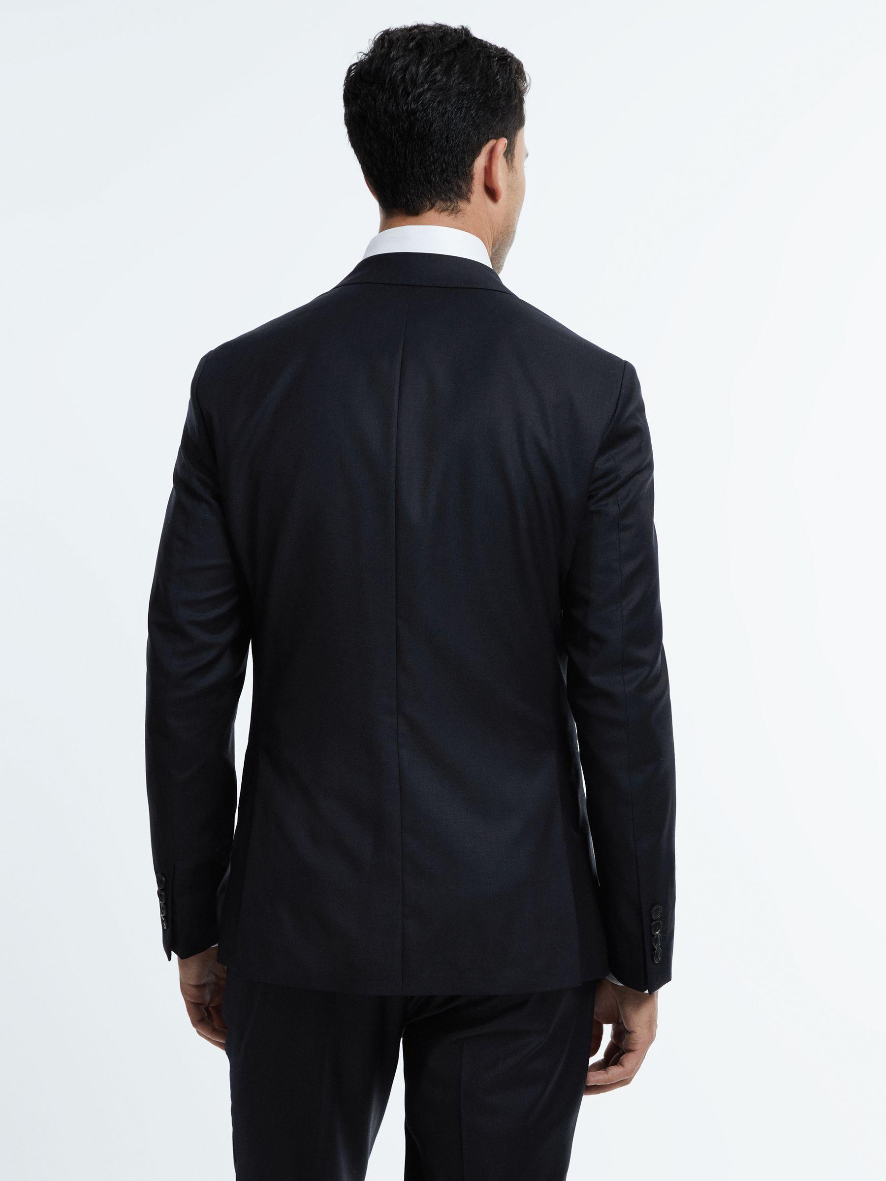 Atelier Wool Cashmere Slim Fit Single Breasted Blazer in Midnight Navy Product Image