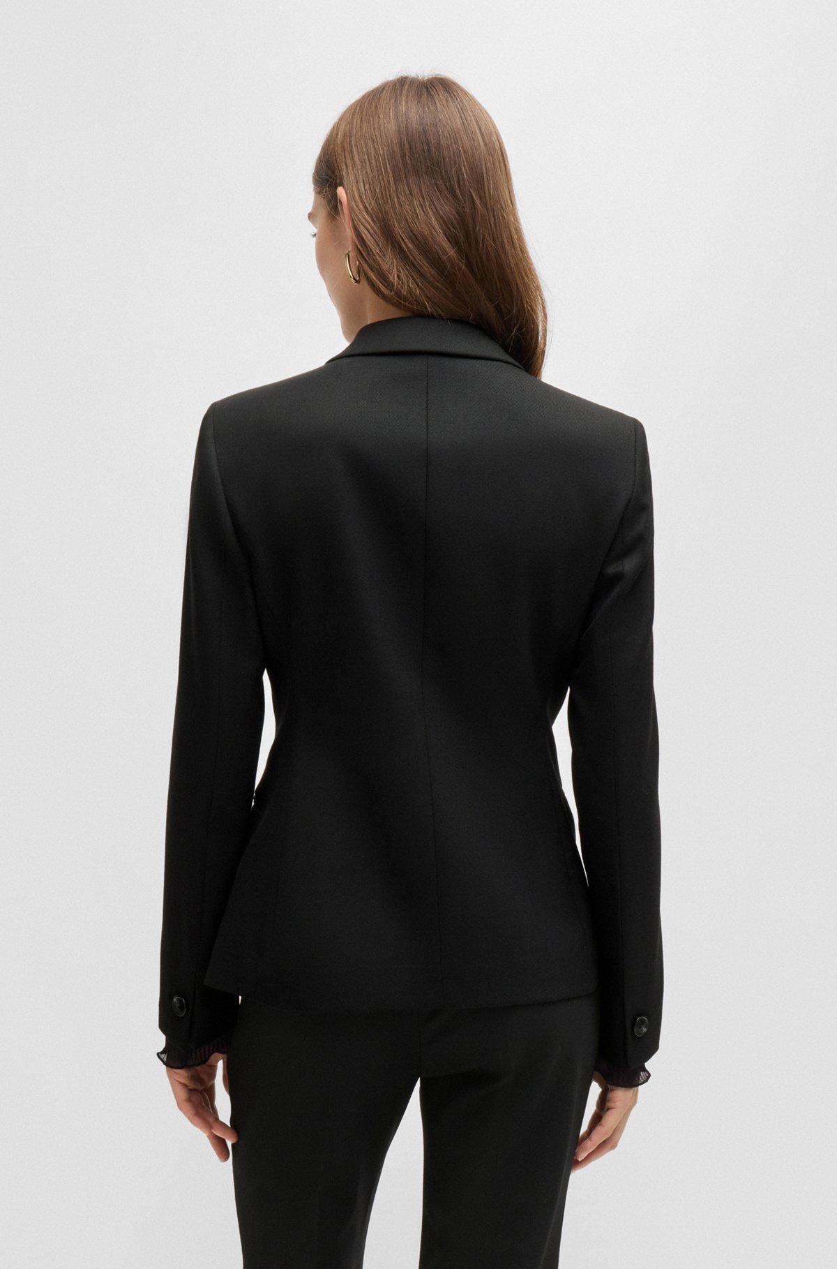 Slim-fit jacket in wool twill Product Image